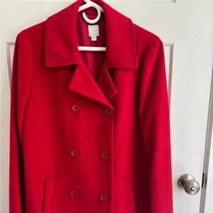 J. Jill Vibrant Red Pea Coat